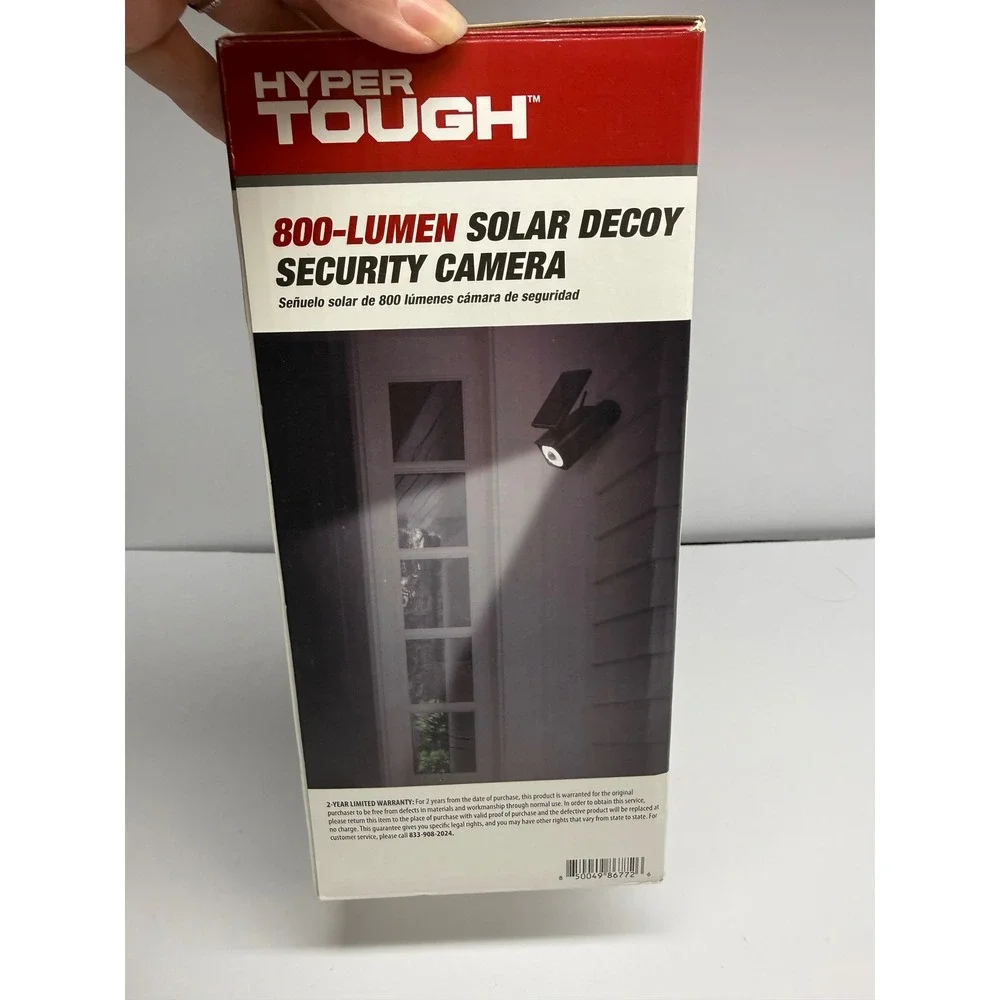 Hyper Tough 800-Lumen Solar Decoy Security Camera Black FSI 80-8566-800
